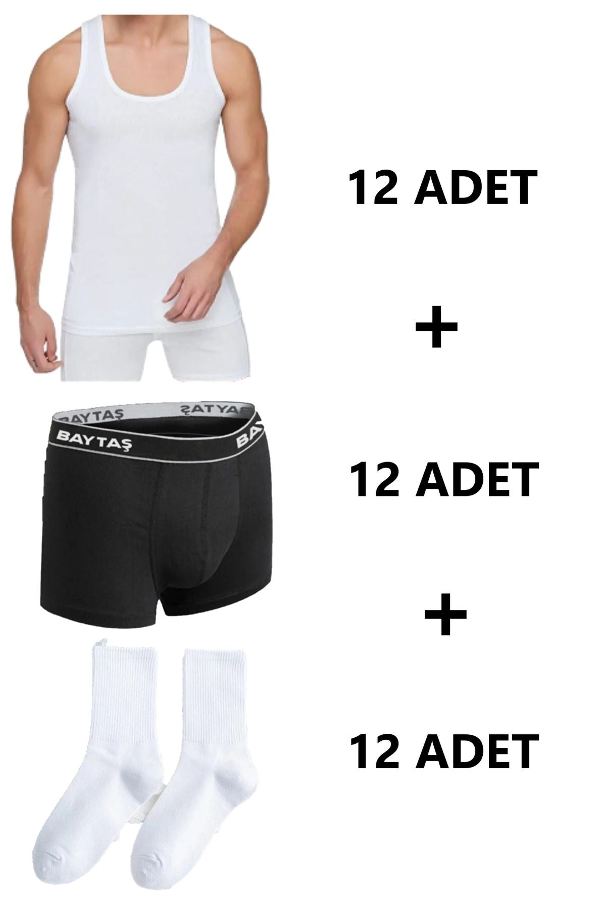 36 Piece Economic Underwear Set Athlete Socks Boxer