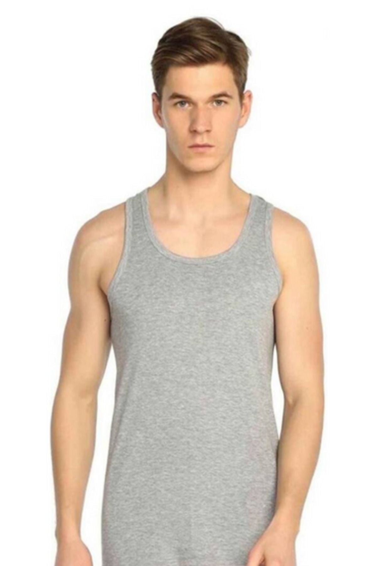 Elite 6 Piece Men's Undershirt Gray