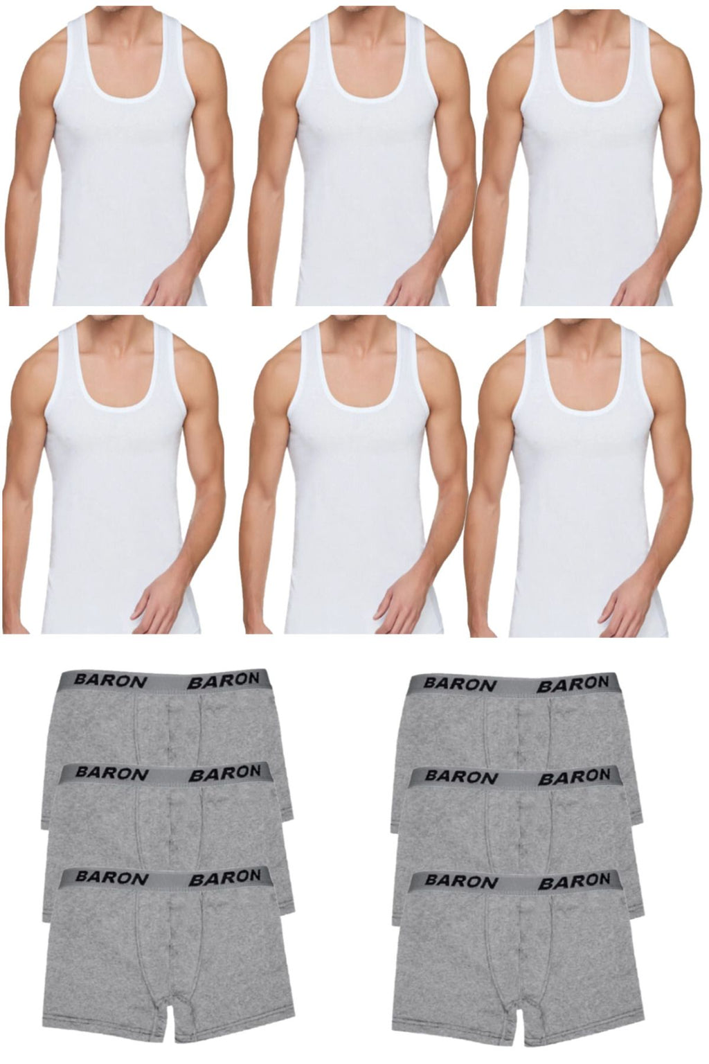 12-Piece Economical Undershirt Boxer Set