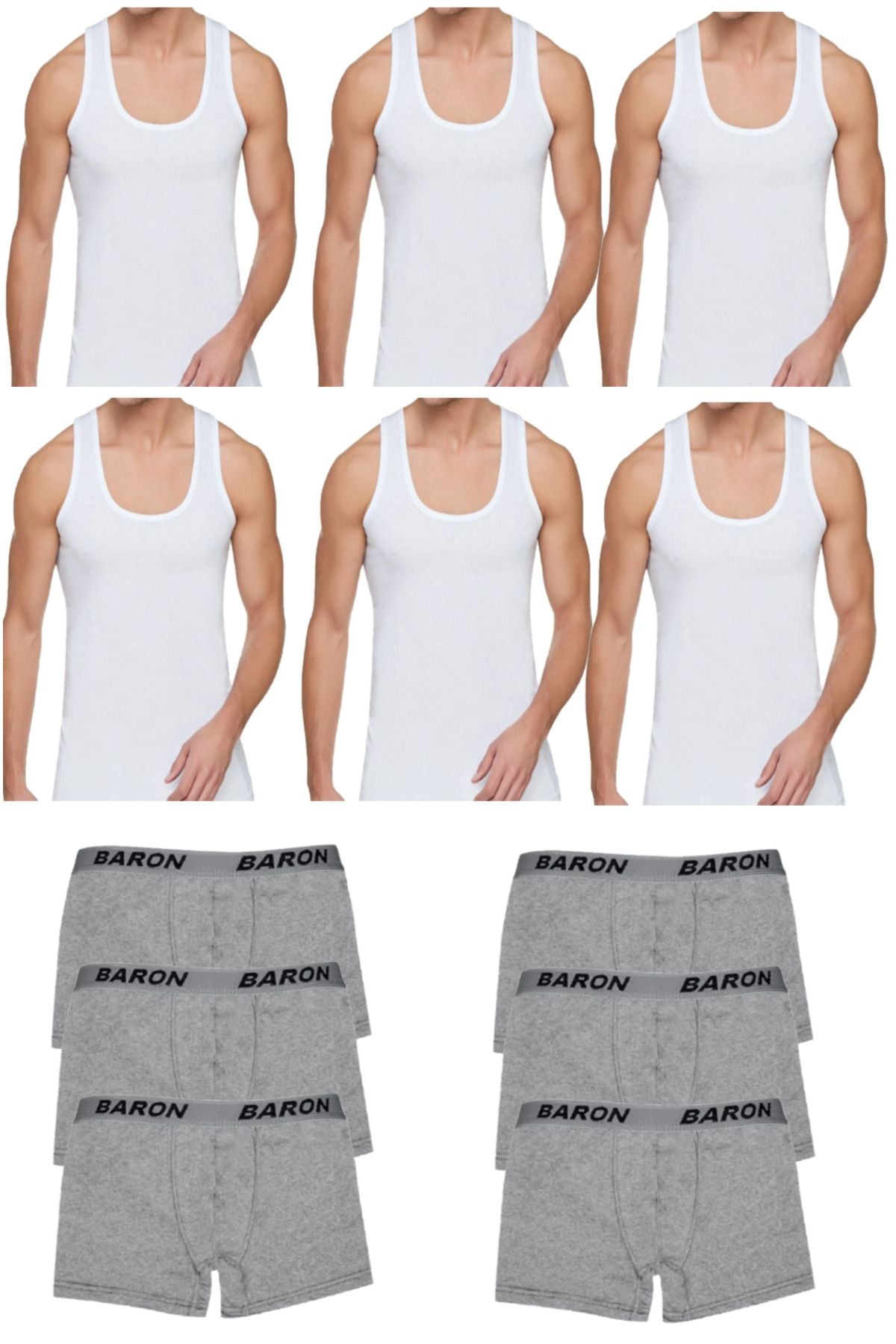 12-Piece Economical Undershirt Boxer Set