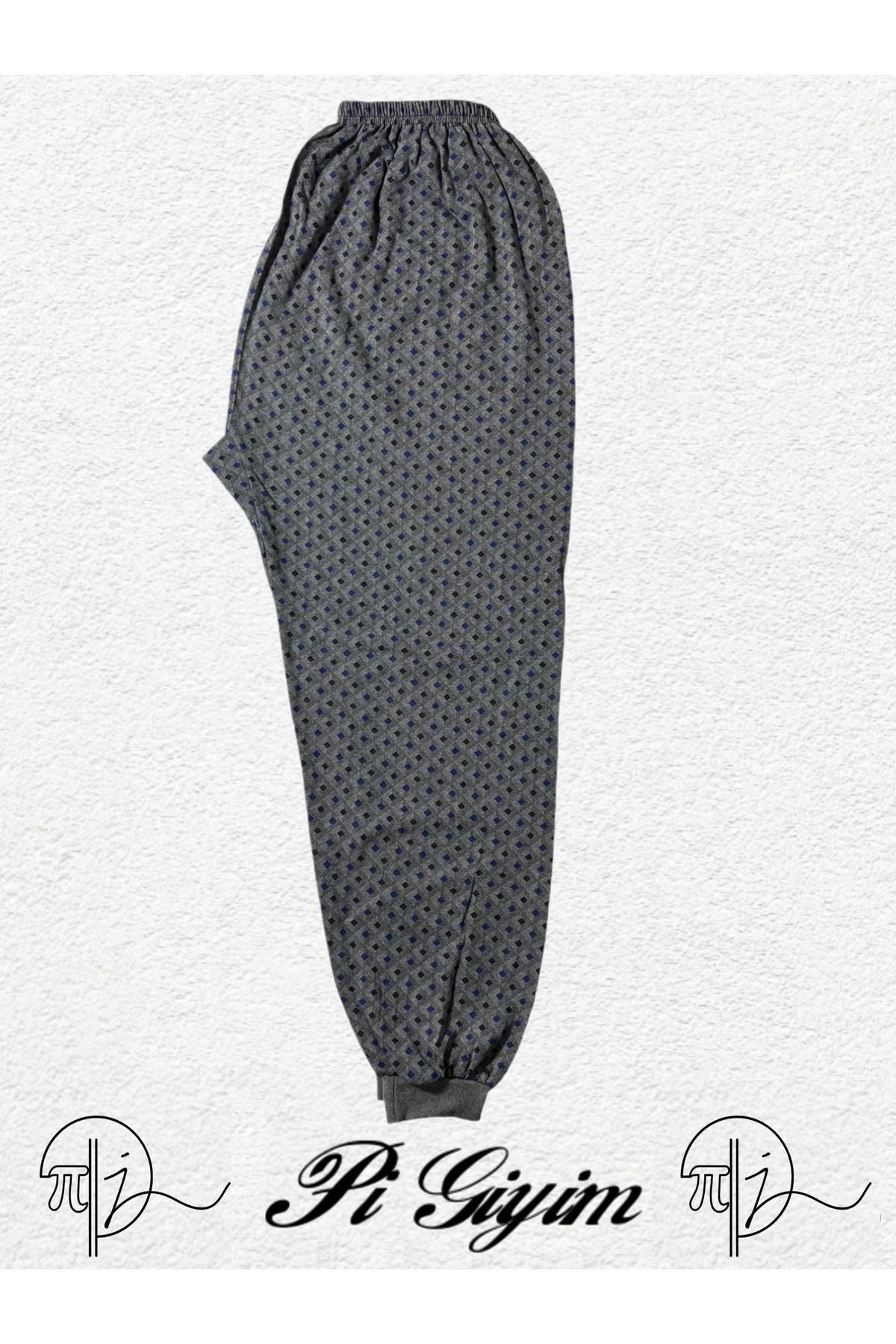 Men's Winter Pajamas Raised Comfortable Soft Netted Thick Underwear Cuffed Pajamas