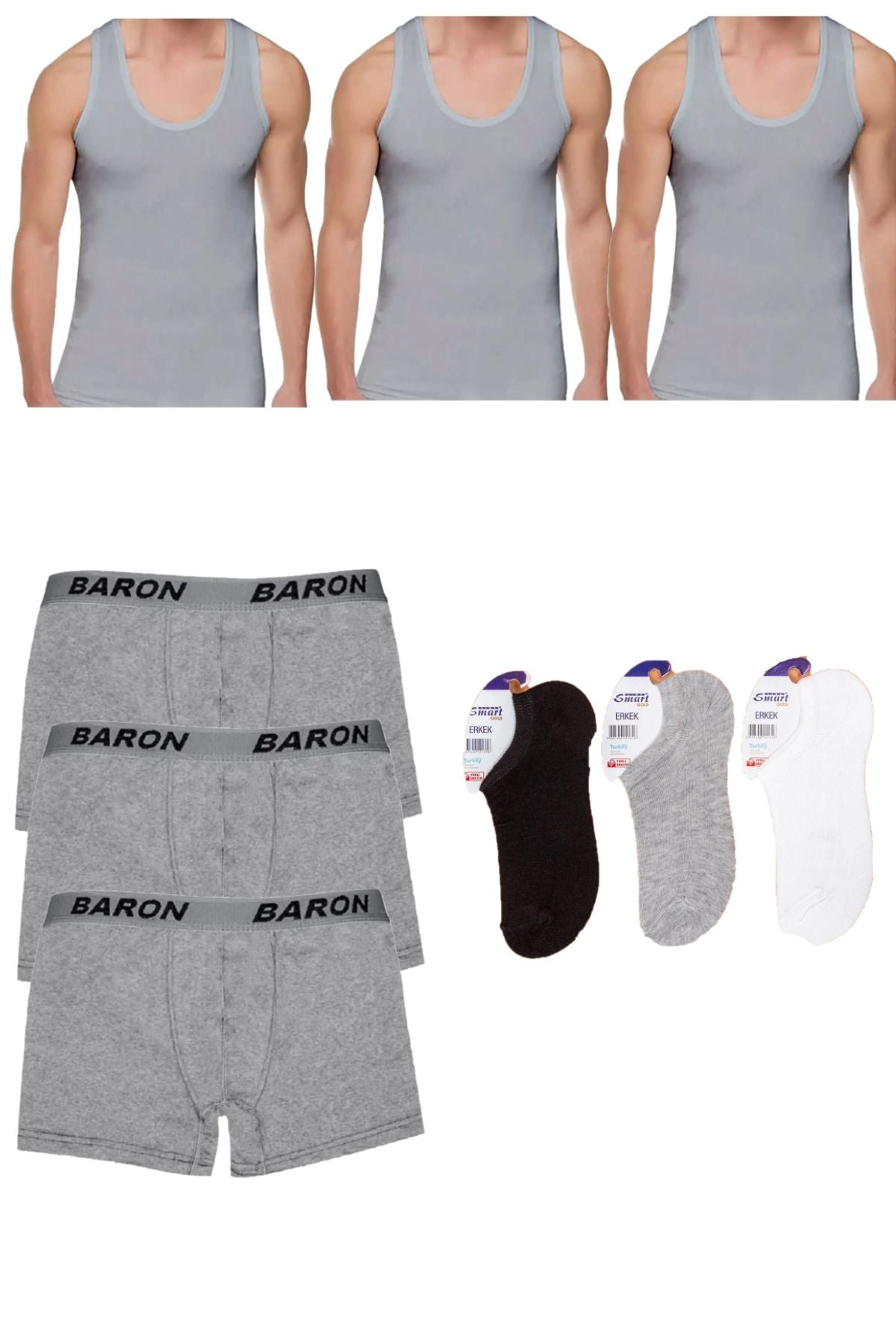 Economic 9-Piece Athlete Boxer Socks Underwear Set