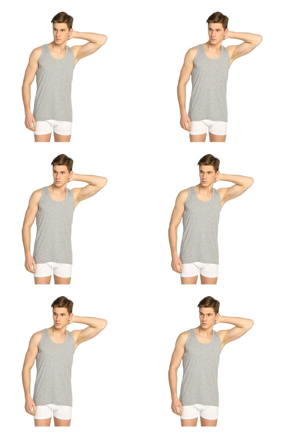 Men's Combed Cotton Undershirt 6 Pack Economic Campaign