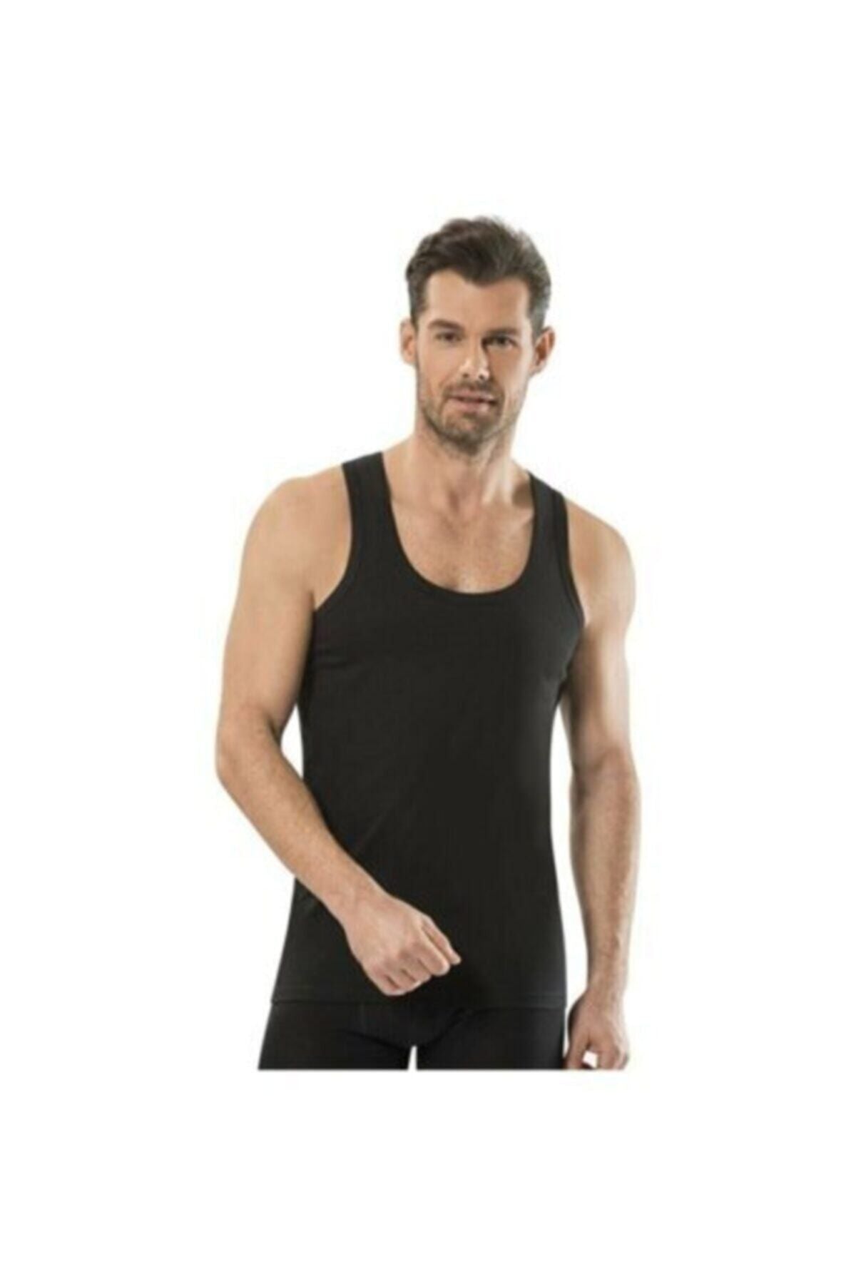 Men's Black Suspender Classic Undershirt 12 Pcs