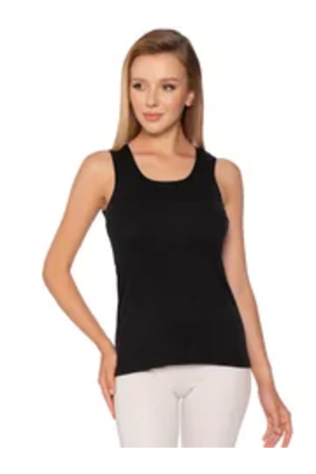 Elite 3 Piece Thick Strappy Women's Undershirt Black
