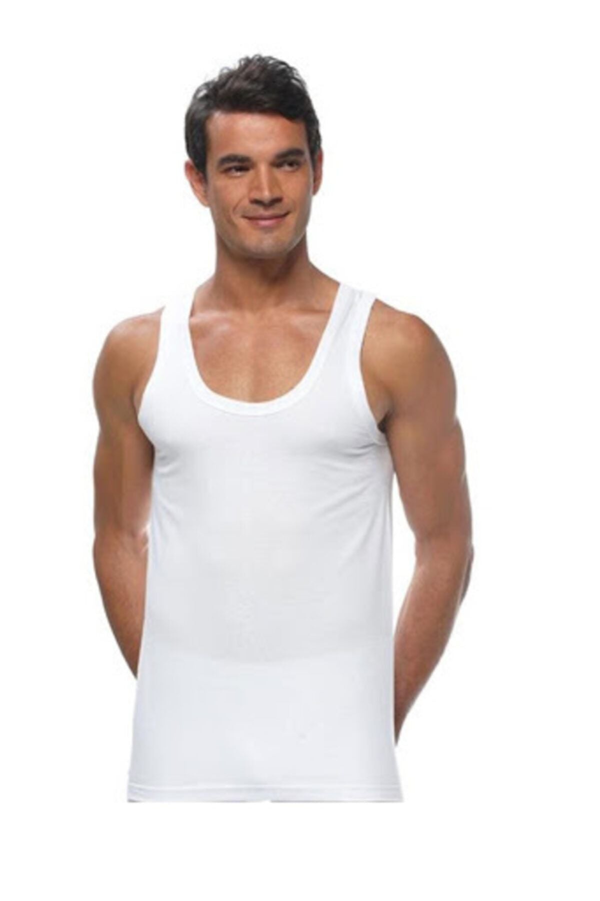 Men's Ribana White Undershirt 6 Pieces