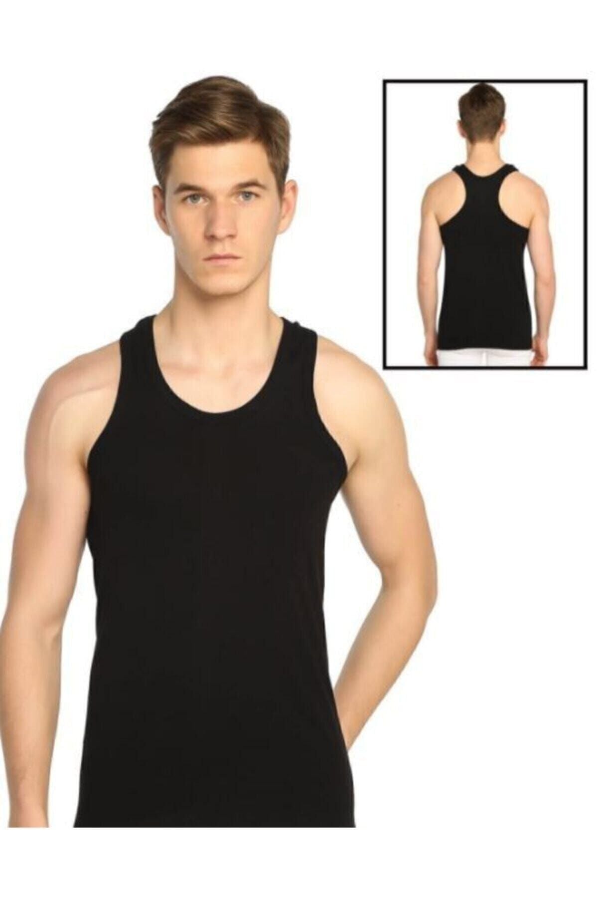 1051 Erkek Sporcu Atlet Tekli Paket Beyaz